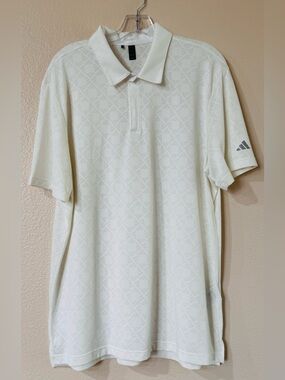 adidas Ultimate365 Tour HEAT.RDY Jacquard Golf Polo Shirt Men's XL White IL0567